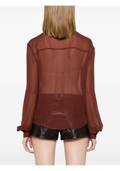 Brown sheer blousePhilosophy by Lorenzo Serafini - women PHILOSOPHY DI LORENZO SERAFINI | 020557520106